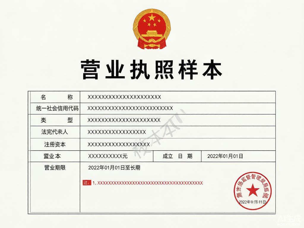 营业执照样本